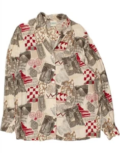 CANDA Womens Abstract Pattern Shirt Blouse EU 40 Medium Grey Viscose EJ19 - Picture 1 of 3
