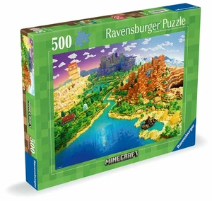 Mondo Di Minecraft Puzzle In Legno, 500 Pezzi - Foto 1 di 6