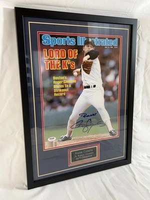 Roger Clemens signed 11x14 autographed photo framed "Rocket" inscribed PSA - Image 1 of 2