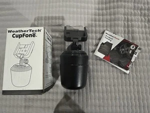 WeatherTech CupFone Adjustable Cup Phone Holder - Black (8ACF2CS) - Photo 1 sur 2