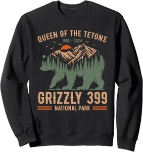 Sudadera Queen Of The Tetons Grizzly 399 Bear Lover Preserve Protect - Imagen 1 de 8