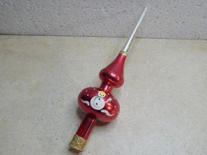 Albero di Natale vintage in vetro sovietico topper 8,7 pollici URSS pupazzo di neve design ornamento - Foto 1 di 6