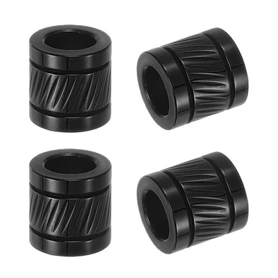 Cuentas espaciadoras de columna de acero inoxidable paracord 4 piezas agujero de 6 mm, negro Foto 1 de 4
