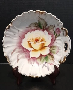 Lefton China Schale Kohl Rosegoldrand #486 handbemalt Japan - Bild 1 von 4