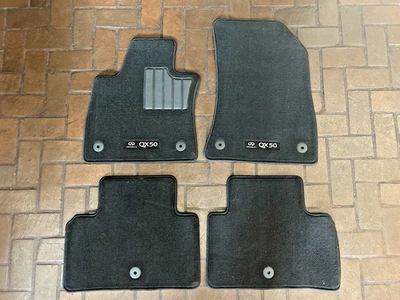 2014-2017 Tapetes de assoalho dianteiros e traseiros Infiniti QX50 tapete antiderrapante OEM preto - Imagem 1 de 4