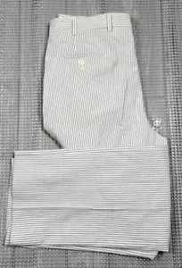 Vtg 60s 70s BROOKS BROTHERS Mens Gray Stripe Pants 34x30 Seersucker USA Union - Picture 1 of 15