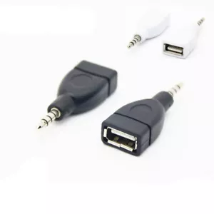 1× 3.5mm Male AUX Audio Plug To USB 2.0 Female Converter Adapter Jack Car MP3 - Picture 1 of 5