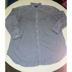 Ralph Lauren Herren blau gestreift langarm geknöpft klassische Passform 20 36/37 - Bild 1 von 7