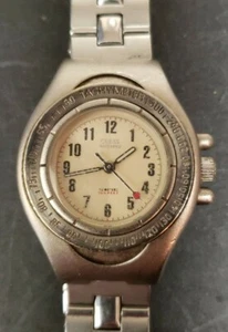 Vintage 1997 GUESS Waterpro (Timex) Rotating Tachymeter Uhr neue Batterie läuft - Bild 1 von 9
