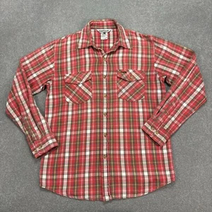 Carhartt Shirt Womens Large Red Work Wear Outdoors Check Plaid Flannel Ladies - Picture 1 of 7