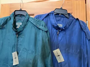 Robert Stock Chaqueta Abrigo Seda Bombardero, Golf, Ropa Exterior Hombre XXL Verde/Azul, Nuevo con Etiquetas - Imagen 1 de 22