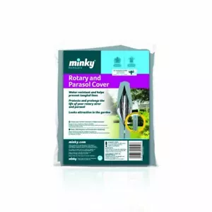 Minky Rotary & Parasol Cover GREY & Teal Water Resistant Garden Protector 180cm - Picture 1 of 2