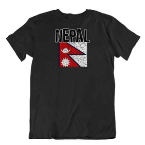 Flag T-Shirt Nepal Fashion Country Souvenir Gift Tee Pride logo - Picture 1 of 8