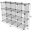 Only Hangers Metal Wire Storage Cubes 3 ft x 4 ft - Black