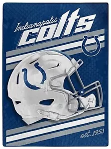 Indianapolis Colts Speed Helmet Super Size 60X80 Plush Raschel Blanket Throw - Picture 1 of 4