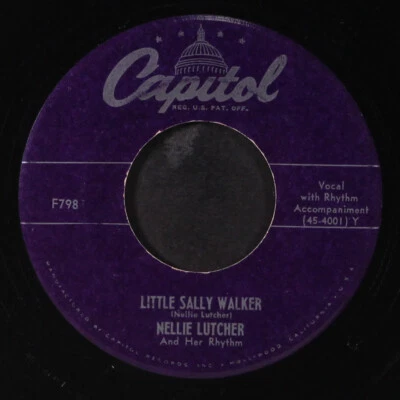 NELLIE LUTCHER: little sally walker / only you CAPITOL 7" Single 45 RPM Foto 1 de 2