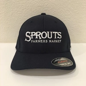 Gorra Sprouts Farmers Market Flexfit Mezcla Lana Sombrero Yupoong 6477 Azul Marino Oscuro S/M - Imagen 1 de 2