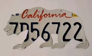 Nummernschild Kunstwerk - California State Grizzly Bear (6" x 12") handgefertigt - Bild 1 von 3