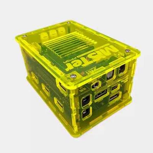 Estuche MiSTer FPGA para placa de E/S digital y concentrador USB Helios amarillo plexiglás - Imagen 1 de 3