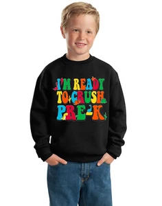 Im Ready To Crush PreK Lindo Dinosaurio Colorido Unisex Cuello Redondo Gráfico Sudadera - Imagen 1 de 6