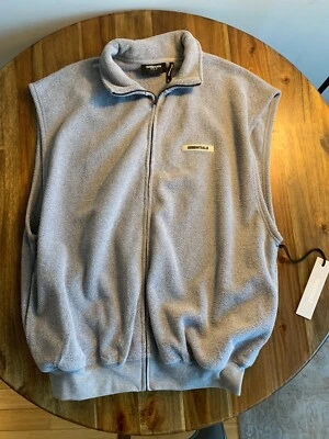 Rare Fear of God Essentials 2020 Grey Polar Fleece Vest Mens Sz. Medium - Image 1 of 3