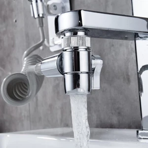 Switch Faucet Adapter Kitchen Sink Splitter Diverter Water Tap 3 Way Connector - Picture 1 of 16