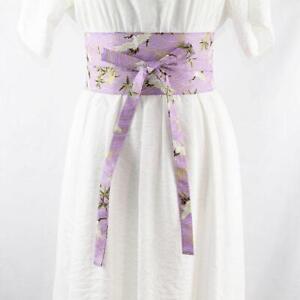 Wide Japanese Belt Corset Obi Floral Tie Waistbands Kimono Yukata Chic Sash Long