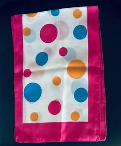 NWT Liz Sinclair Polka Dot 10”W x 56”L Scarf Vintage Made In Italy - Picture 1 of 4