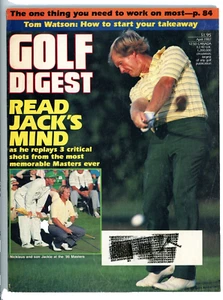 1987 Golf Digest Magazine April Read Jack's Mind: Jack Nicklaus and Son Jackie - Picture 1 of 2