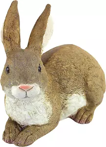 Bashful the Bunny Lying down Rabbit Outdoor Garden Statue, 5 Inches Wide, 10 ... - Picture 1 of 8