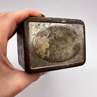 Économiseur de pièces de banque vintage petit portefeuille cuivre registre années 1950 caisse de collection