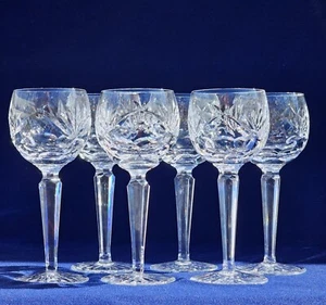 WATERFORD Crystal ASHLING Wine Hock Stem Glass made in Ireland 7 1/2" High - Picture 1 of 23