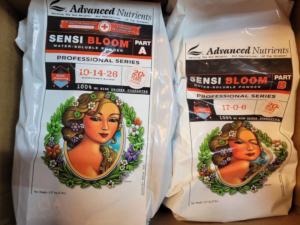 Advanced Nutrients Combo, Sensi Bloom A & B, 5 фунтов каждый водорастворимый порошок WSP - Изображение 1 из 1