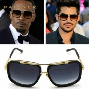 Square Sunglasses Oversized Fashion Designer Celebrity Men Women Sunglasses - Picture 1 of 14