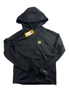 Carhartt Force Full Zip Hooded Sweatshirt Black Boys Size L 14/16 NEW WITH TAGS - Picture 1 of 6