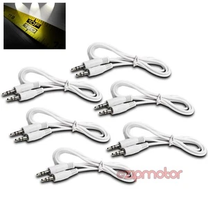 6 10FT 3.5MM M/M JACK AUX STEREO CABLE CORD IPAD IPHONE IPOD MP3 CAR ZUNE WHITE - Photo 1/1