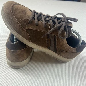 ECCO ENNIO Cocoa Mens Size 8 EU 42 Brown Suede Shoes Casual Sneakers - Picture 1 of 11