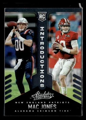 2021 Panini Absolute Introductions #INT-9 Mac Jones Football Card - Image 1 of 2