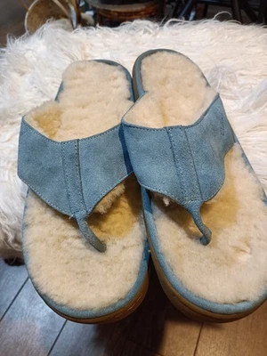 Sandalias chanclas para mujer L.L.Bean Wicked Sude/azul talla 10 Foto 1 de 4