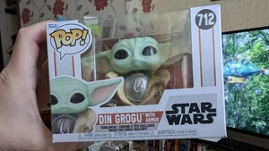 STAR WARS - DIN GROGU WITH ARMOR Funko POP #712 - VGC - Picture 1 of 7