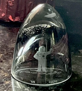 1969 Caithness Glass C. Terris Apollo Moon Landing We Came In Peace Paperweight - Picture 1 of 9