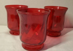 Red Swirl Indiana Glas Voltives - Bild 1 von 5