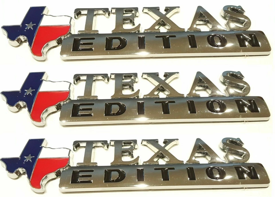 Tres-INSIGNIA EMBLEMAS EDICIÓN BANDERA DE TEXAS se adapta a CHEVY FORD CAMIÓN UNIVERSAL PALO 3M Foto 1 de 3