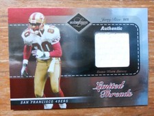 Jerry Rice 2003 Leaf Limited #LT-48 Limited Threads Game-Worn Jersey 86/100 