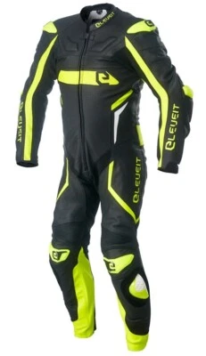 Combinaison Cuir Racing Moto Eleveit RC Pro Suit Black Yellow Noir Jaune TG 52 - Photo 1/2