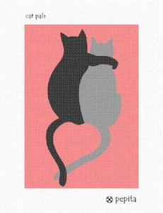 Cat Pals Needlepoint Kit or Canvas - Picture 1 of 2