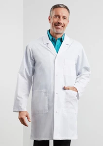 Biz Collection Unisex Adult Classic Medical Doctor Lab Coat Jacket Uniform Mens - Picture 1 of 3