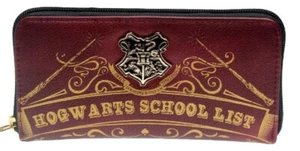 Harry Potter Hogwarts School List Design Zip Around Hand Purse Clutch Wallet - Picture 1 of 1