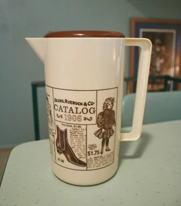 Vintage 70s Tupperware Sears Roebuck 1906 Catalog Drink Beverage Pitcher w/ Lid - Picture 1 of 4