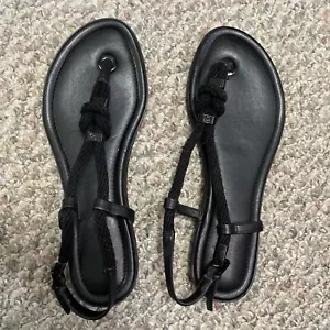Women’s Michael Kors Black Thong Sandals Size 10 - Picture 1 of 6